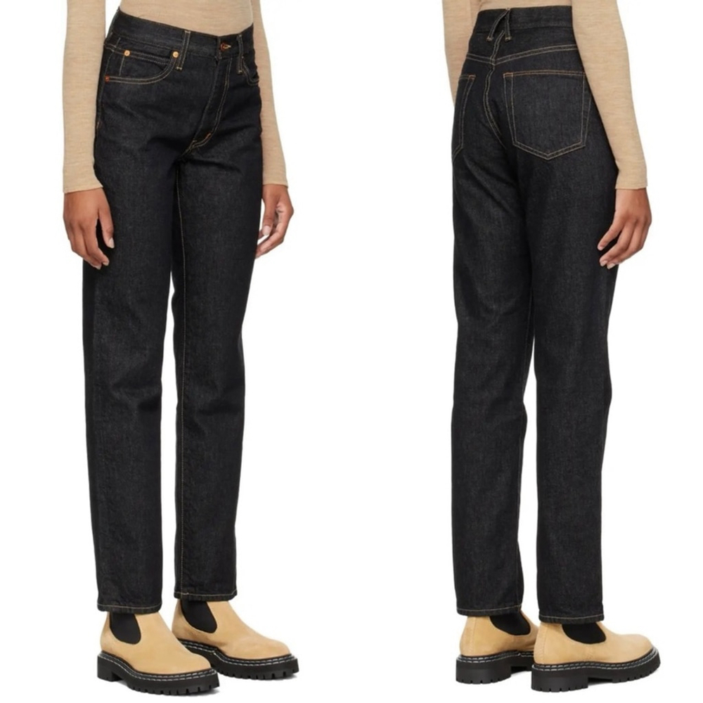 SLVRLAKE Stella High Rise Non Stretch Jeans 25 Dark Wash | Luxury  Straight Leg